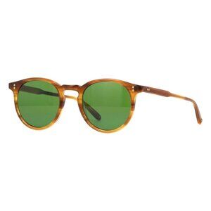 New GARRETT LEIGHT Carlton Havana Round 2107 BIO BTO/BIO GRN Sunglasses Women